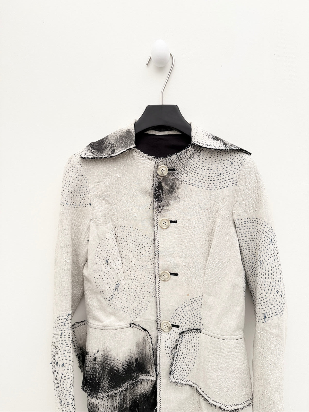 Yohji Yamamoto 2019FW Hand-Stitched Painted Coat