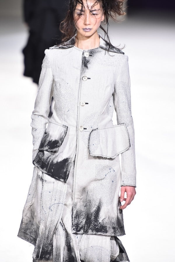 Yohji Yamamoto 2019FW Hand-Stitched Painted Coat