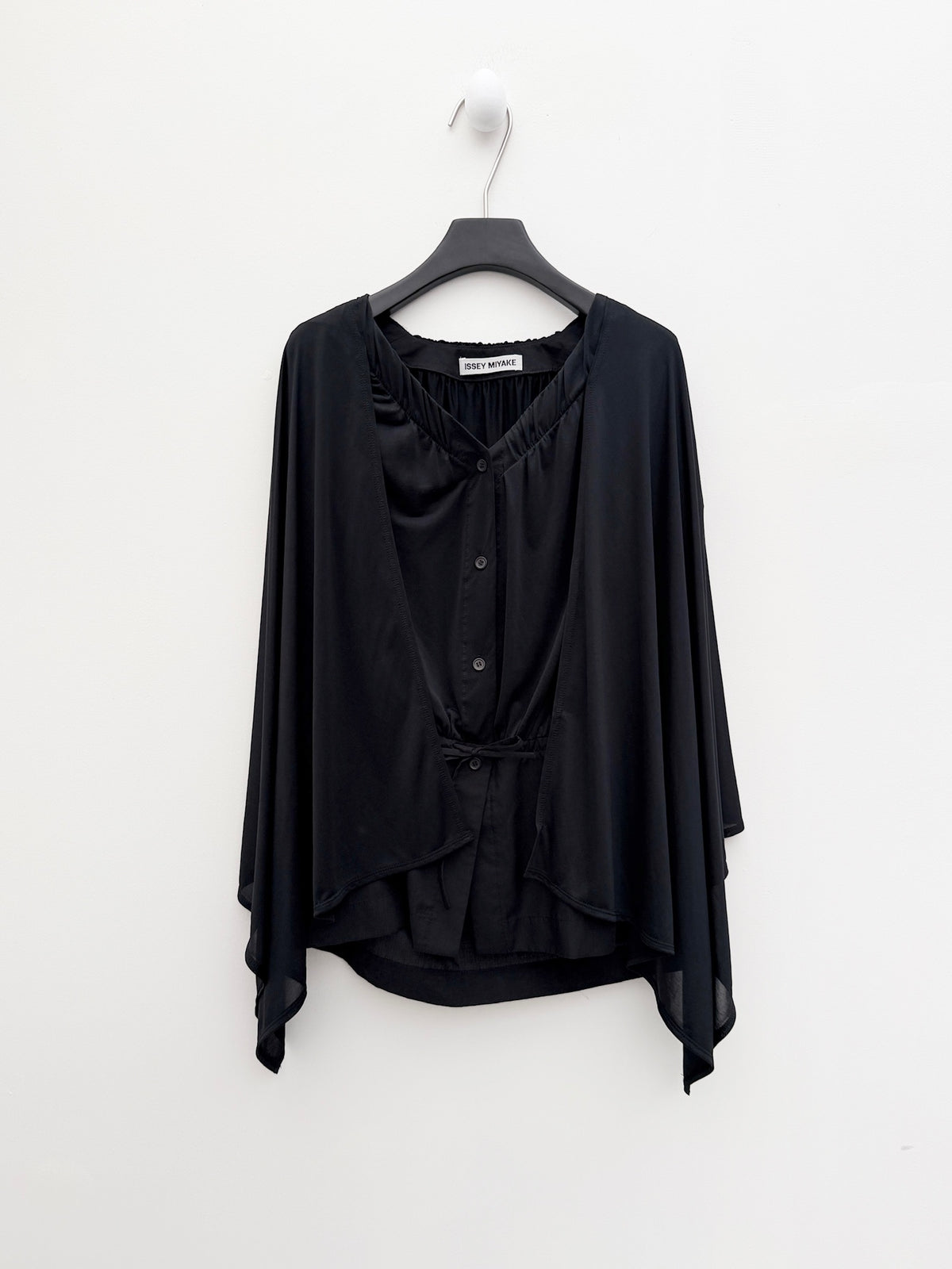 Issey Miyake Draped Cape-Layer Jacket