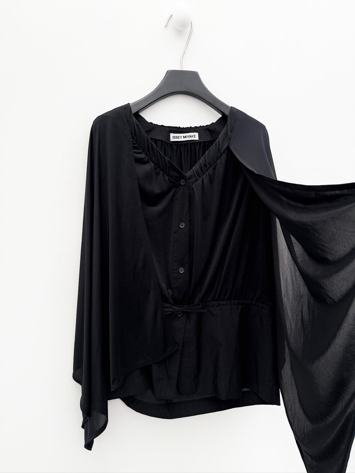Issey Miyake Draped Cape-Layer Jacket