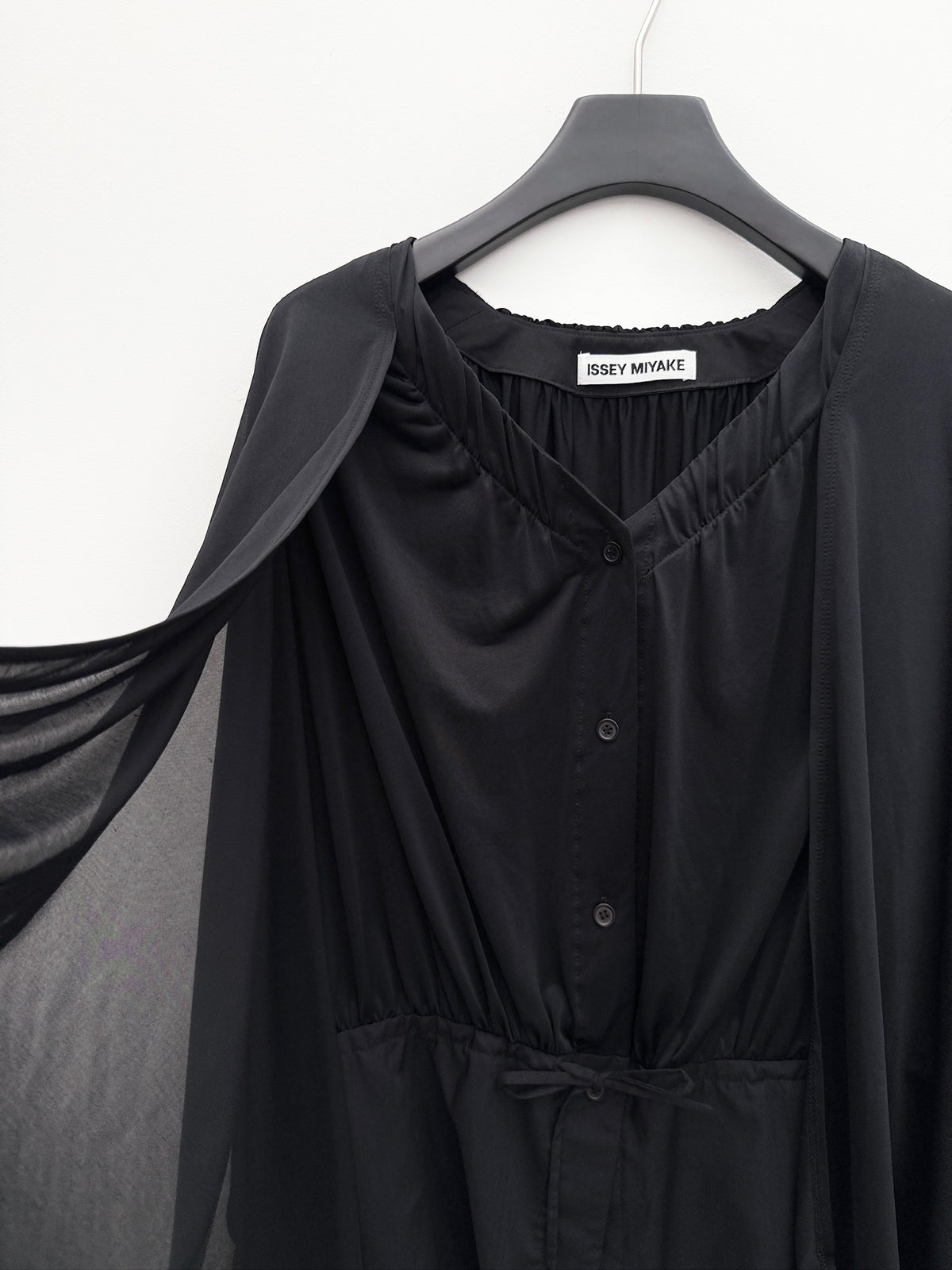 Issey Miyake Draped Cape-Layer Jacket