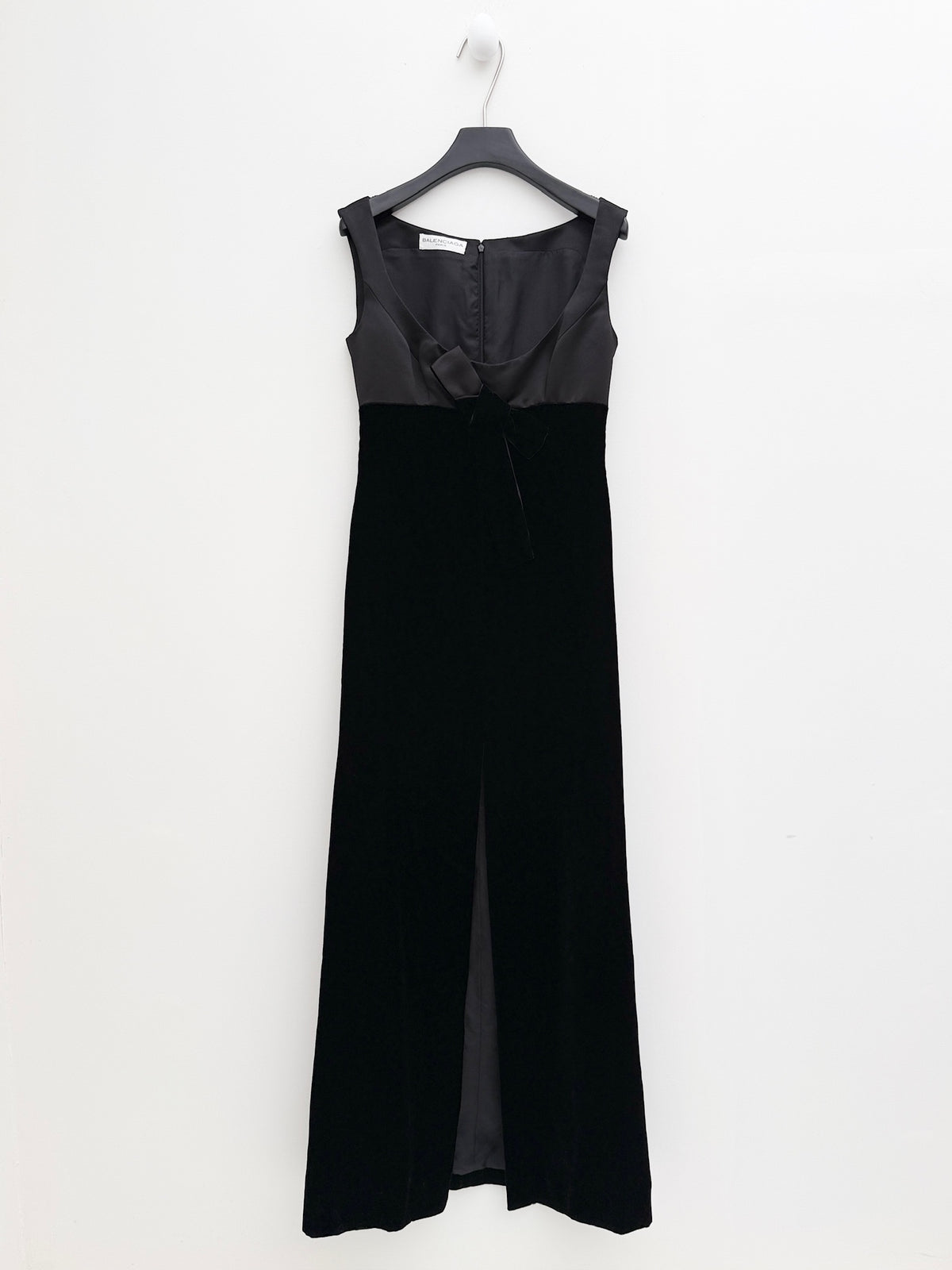Balenciaga 1996FW Runway Velvet Bow Maxi Dress