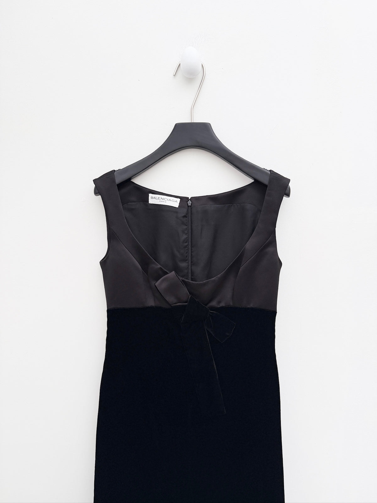 Balenciaga 1996FW Runway Velvet Bow Maxi Dress