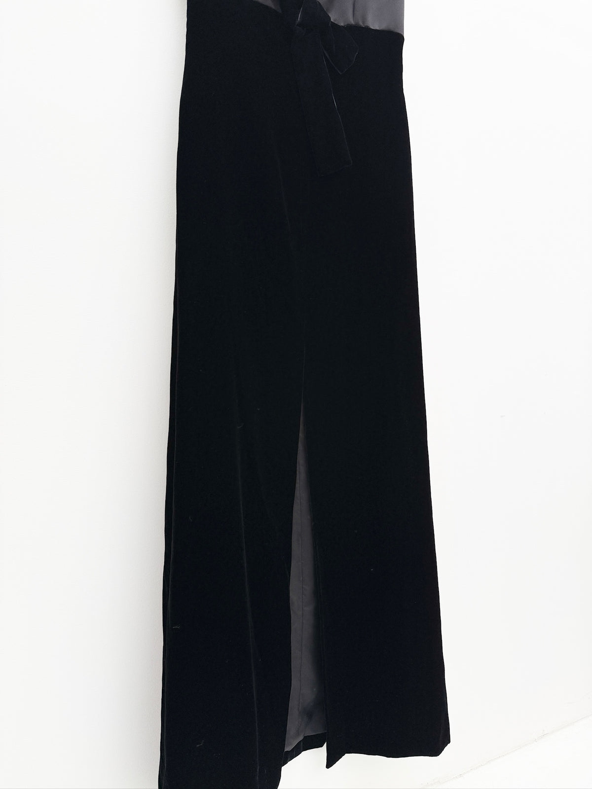 Balenciaga 1996FW Runway Velvet Bow Maxi Dress
