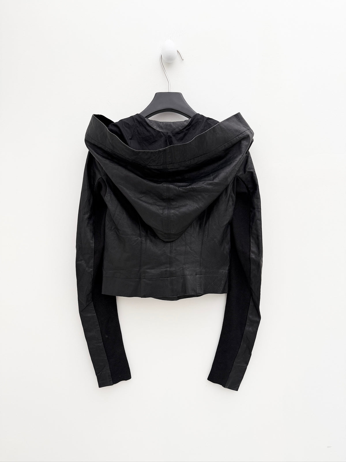 Rick Owens Hooded Cow Leather Jacket