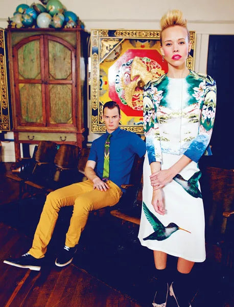 Jil Sander by Raf Simons 2012 Resort Hummingbird Print Skirt