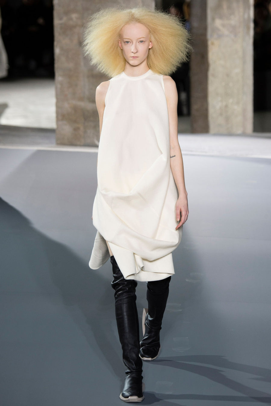 Rick Owens 2016FW “Mastodon” Runway Draped Dress