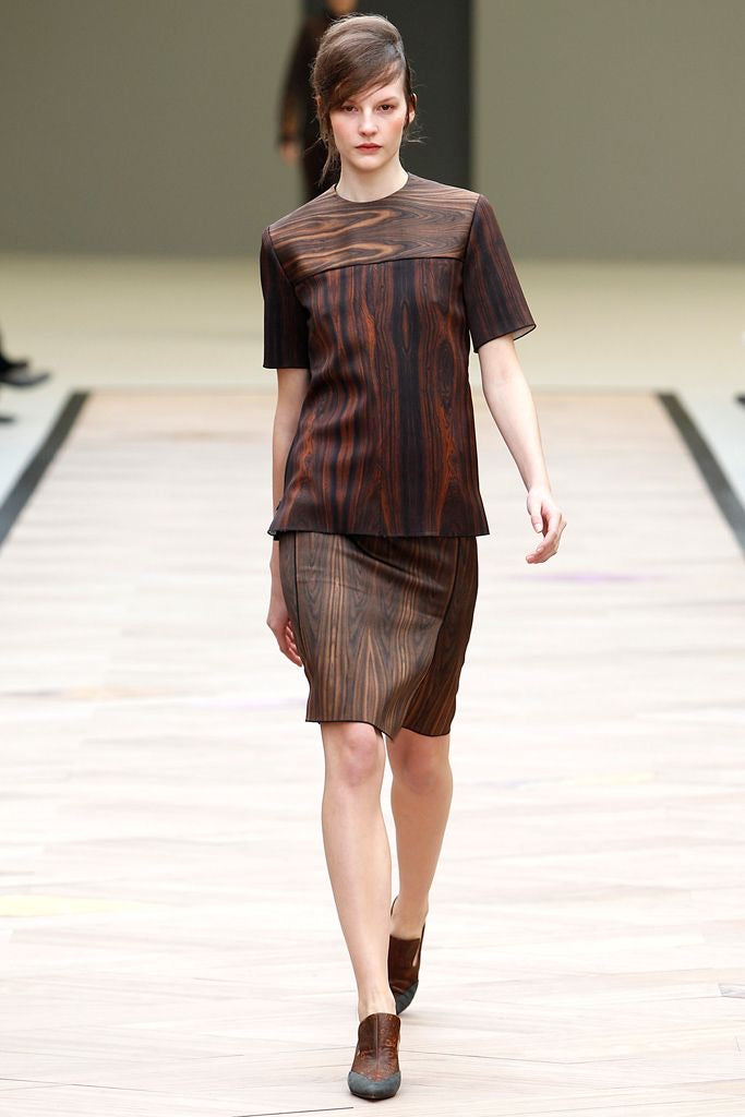 Celine by Phoebe Philo 2011FW Woodgrain Print Skirt (Céline) — view 1 of 6