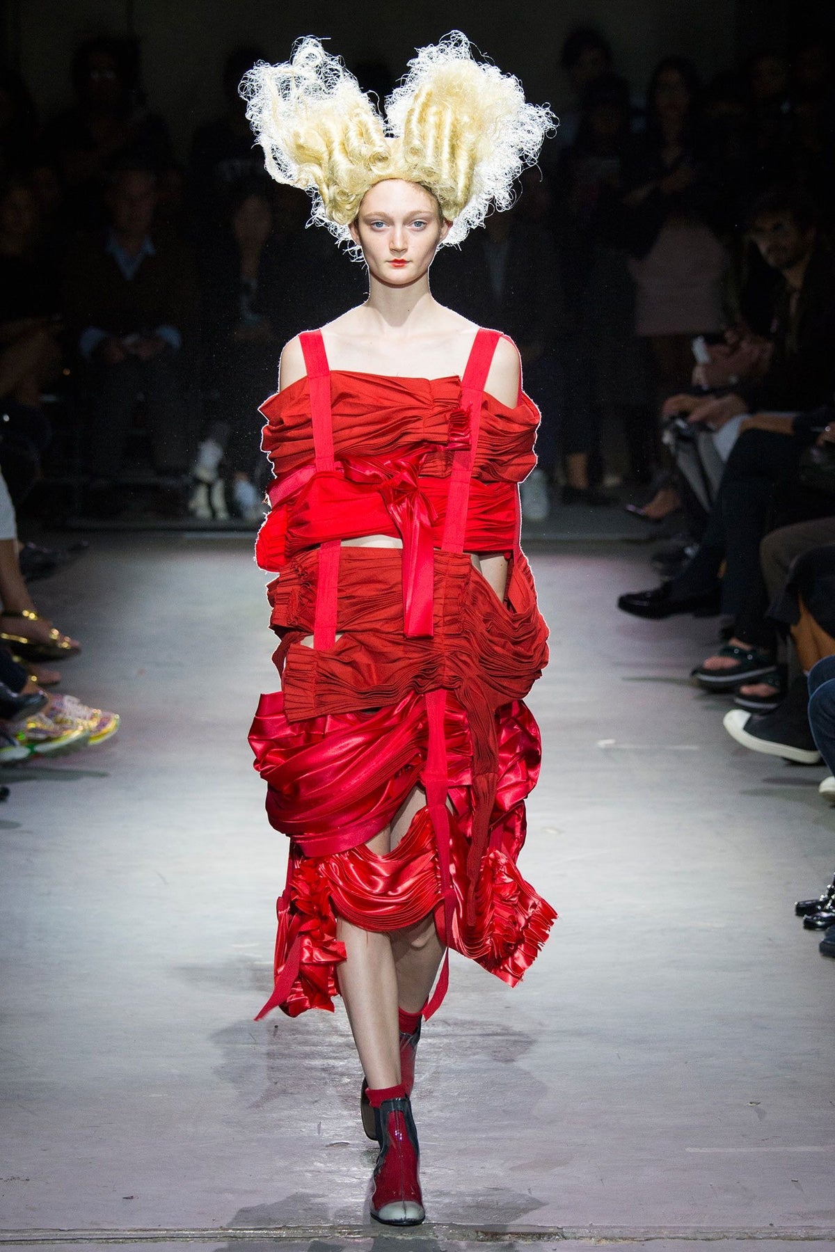Comme des Garçons 2015SS “Blood and Roses” Ruched Strap Dress
